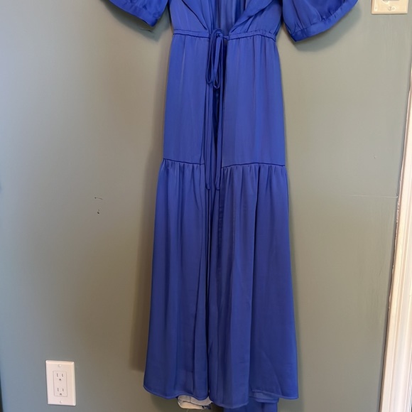 VERO MODA BLUE WRAP DRESS - Picture 3 of 4